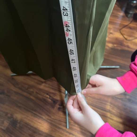 Long Green Button Dress - Picture 6 of 6